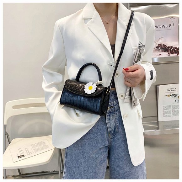 Crocodile pattern small bag new simple single shoulder bag - Picture 5 of 9